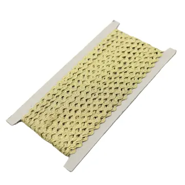 Ric Rac Lace, White and Metallic Gold, 5 Sizes, photo 2