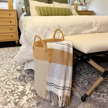 Collapsible Cotton Rope Basket, 30 x 15 cm, photo 3