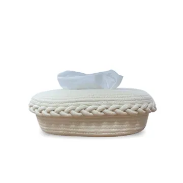 Rectangular Cotton Tissue Box Holder in 4 Designs, photo 3