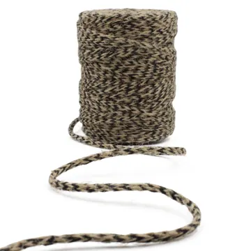Round Braided Jute Twine Rope, 4mm to 8mm