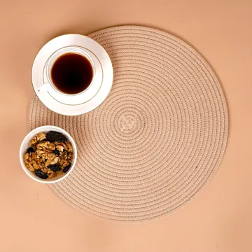 Braided Polyester Round Placemats, 1, 4 or 6 Pieces, photo 15