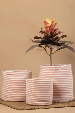 Round Braided Jute Storage Basket Set, 2 or 3 Pieces, photo 2
