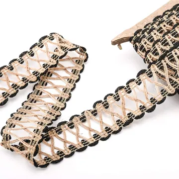 Brown Jute Lace Border, 10 or 25 Metres, photo 14