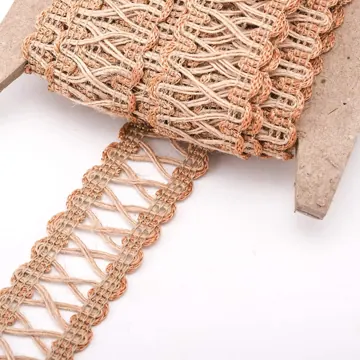 Brown Jute Lace Border, 10 or 25 Metres, photo 2