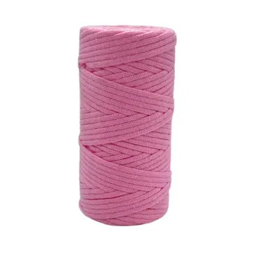 Knitted Braided Polycotton Macrame Cord, 3 mm x 50 m
