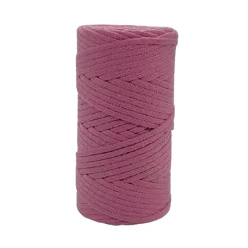 Knitted Braided Polycotton Macrame Cord, 3 mm x 50 m, photo 6